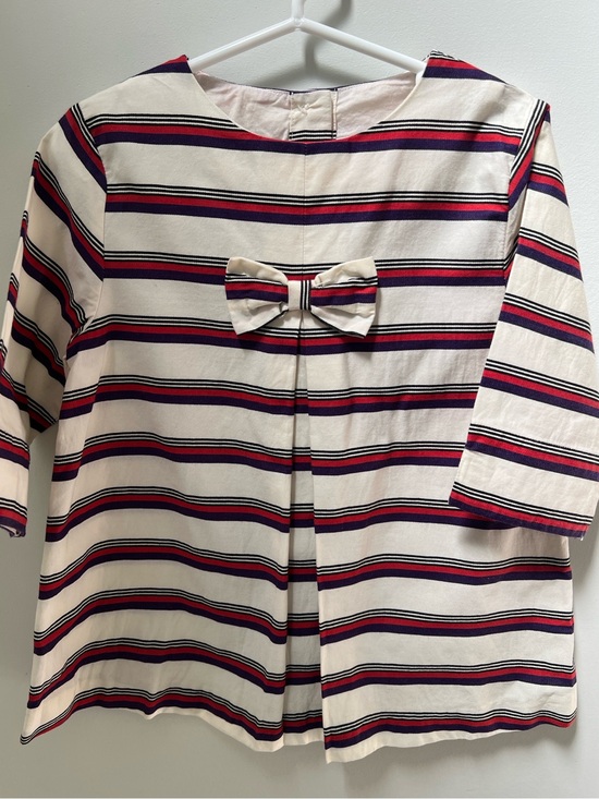 Janie and Jack Other - Janie and Jack Cream Top with Navy and Red Stripes